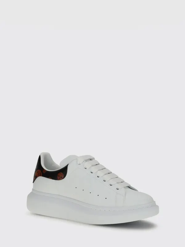 Mcqueen Oversize Leather with Skull Print White (553680WIAKB9145)