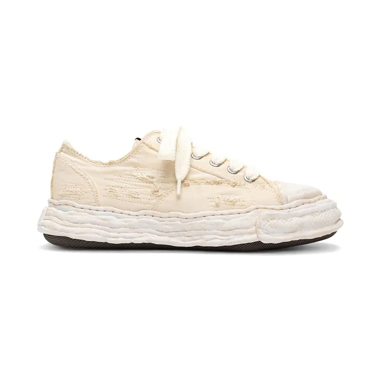 Maison Mihara Yasuhiro Peterson 23 OG Sole Ripped Overdye Canvas Low White (A16FW723-WHT)