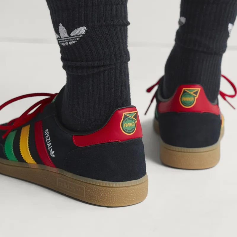 Adidas Jamaica Handball Spezial Core Black / Pure Ruby / Bold Gold (HQ9437)