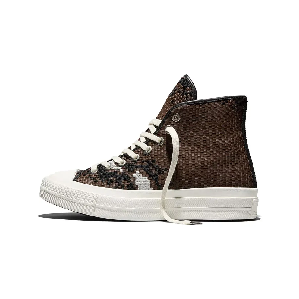 Converse Chuck Taylor All Star First String High Woven Leather Brown Snow White (A19399C)