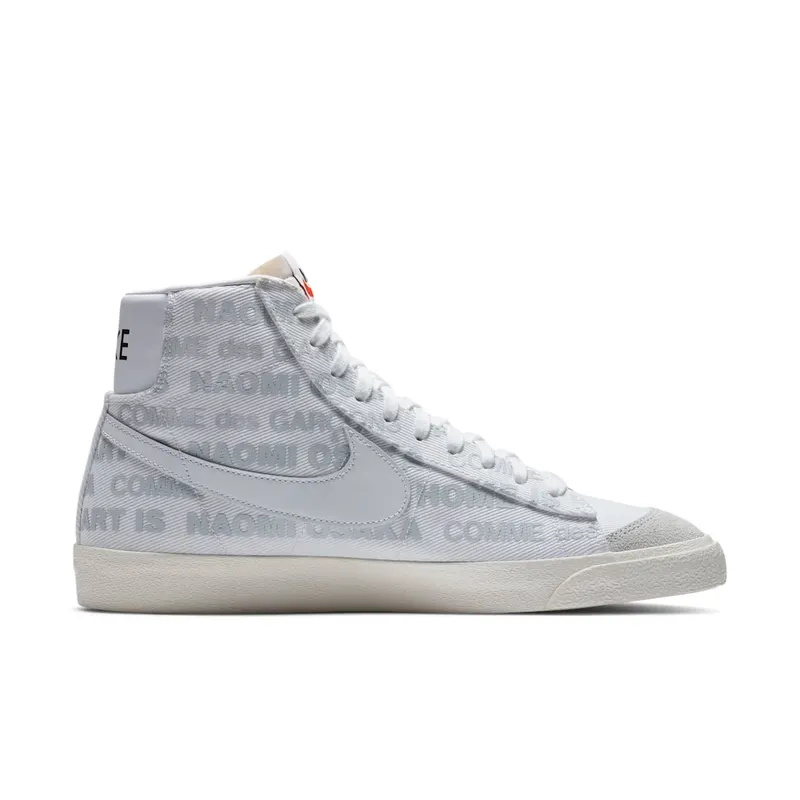 Nike Blazer Mid Comme des Garcons x Naomi Osaka White/Pure Platinum-Sail-Black (DA5383-100)
