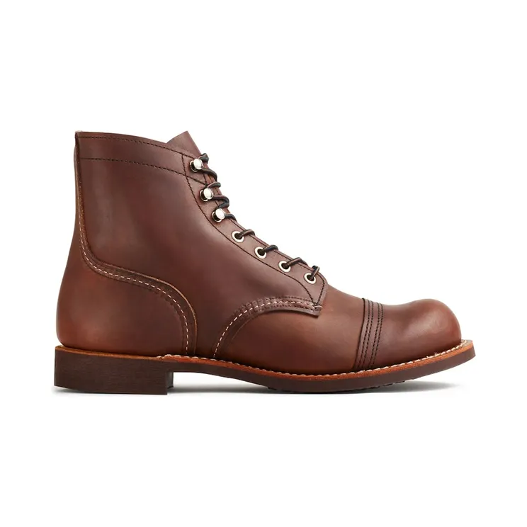 Red Wing Shoes Iron Ranger 6-Inch Boot Heritage #8111 Amber Harness Leather (08111-AMBER)