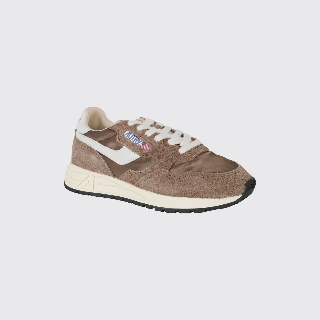 Autry Reelwind Nylon and Suede Sneakers with Serrated Sole Earth (WWLWNC39)