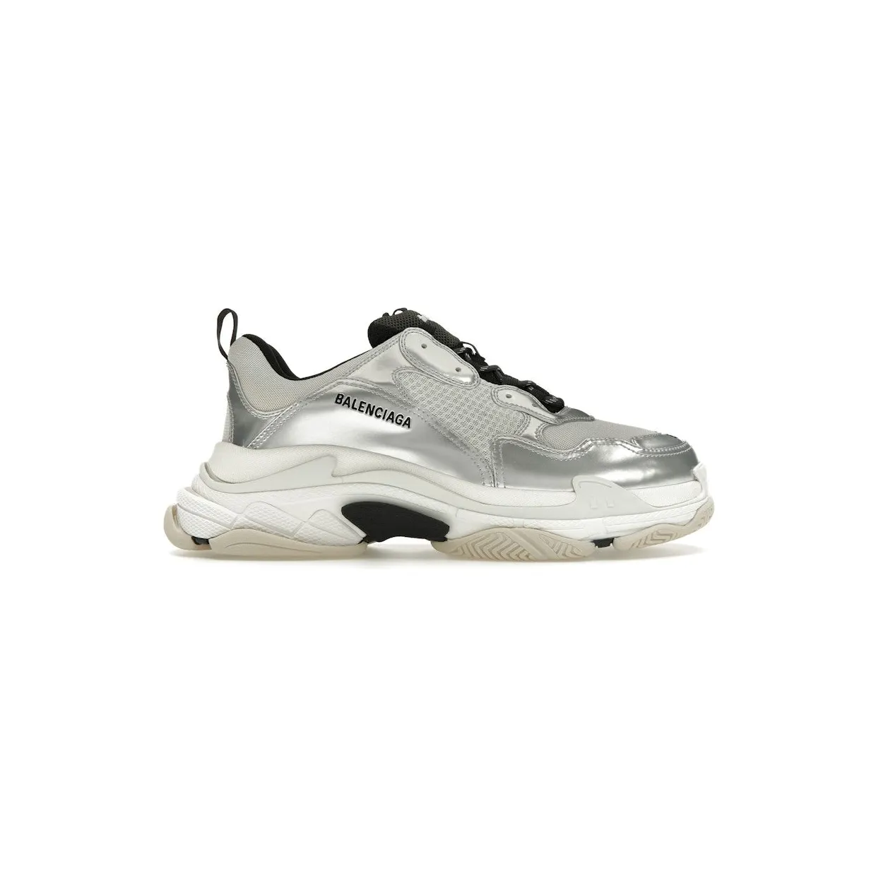 Balenciaga Triple S Black White Silver (536737W2FWM8191)