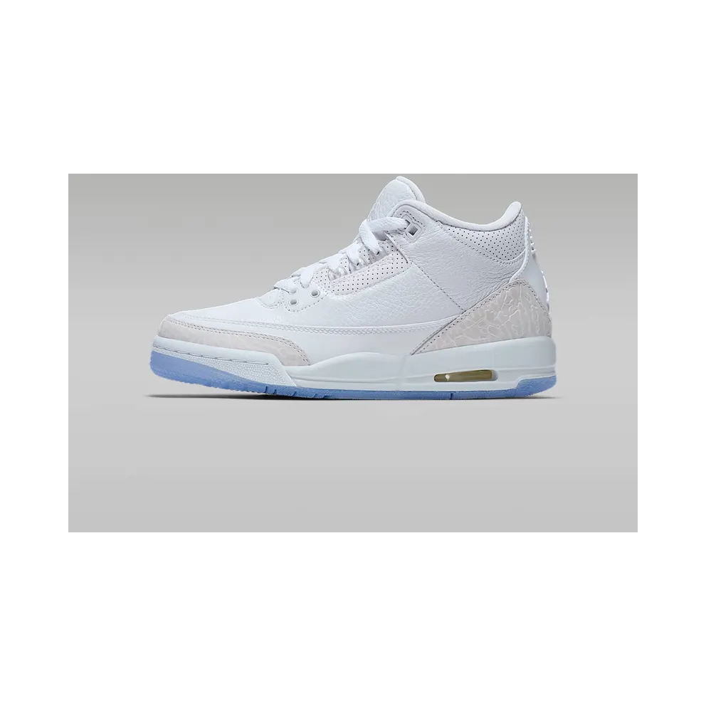 Jordan 3 Retro Pure White 2018 (GS) White/White-White (398614-111)