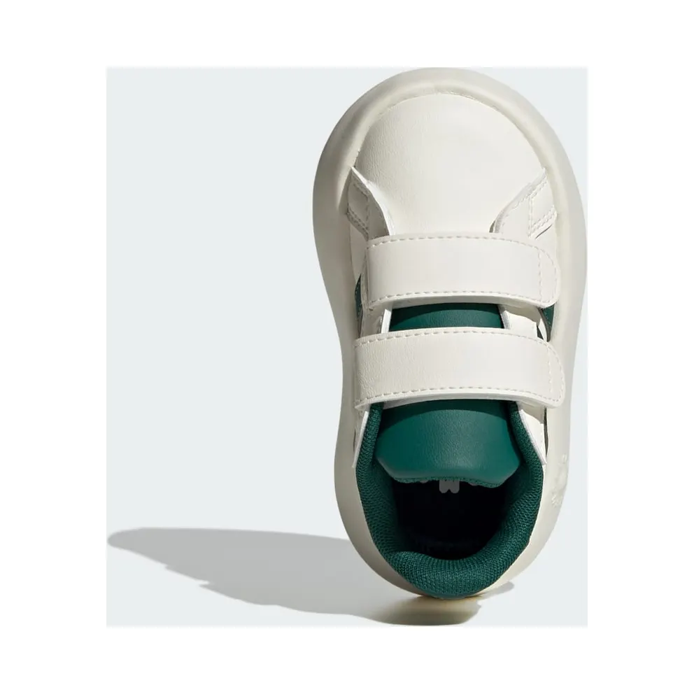 Adidas Grand Court 2.0 Kids Off White / Collegiate Green / Core Black (JQ7996)