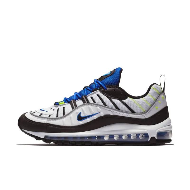 Nike Air Max 98 White Black Racer Blue White/Black-Racer Blue-Volt (640744-103)
