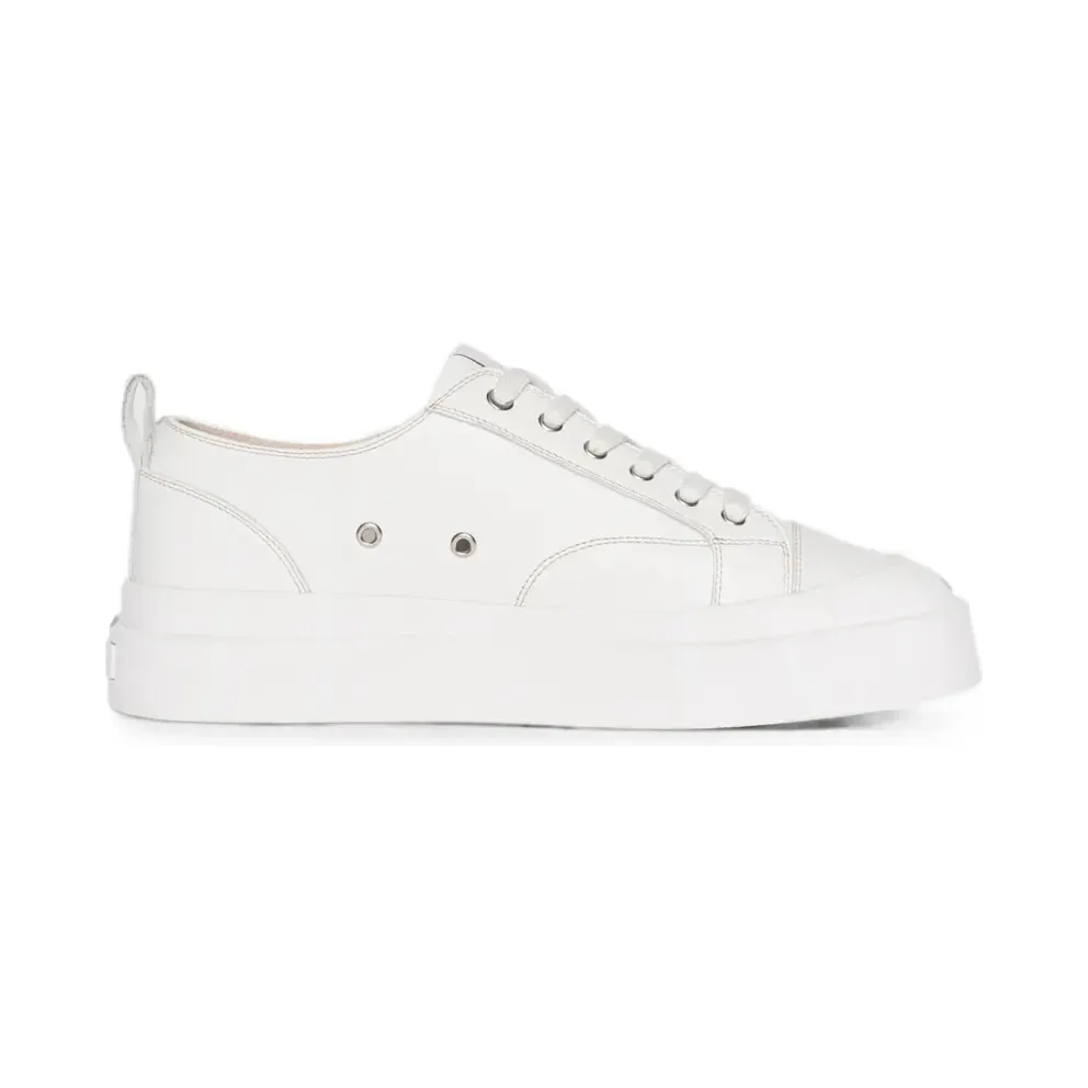 Manière De Voir Vienna leren with contrasterende stiksels – White (MANF0271)