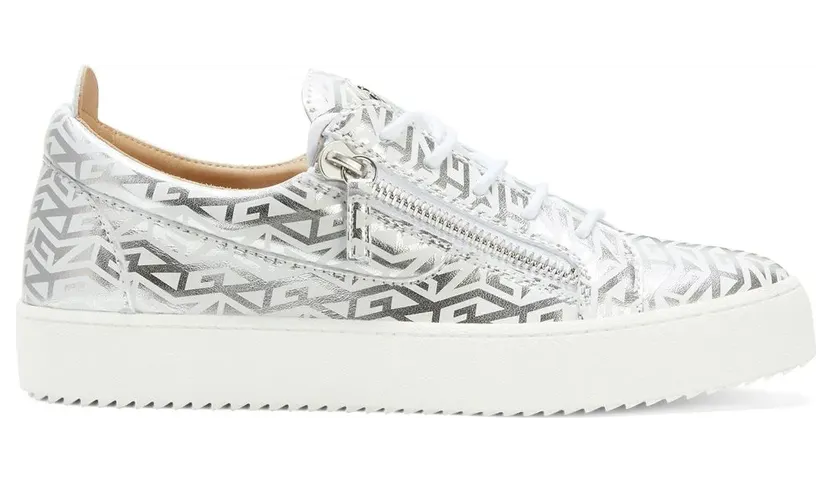 Giuseppe Zanotti Gail Sneakers mit Monogramm – Silber (RW20041001)