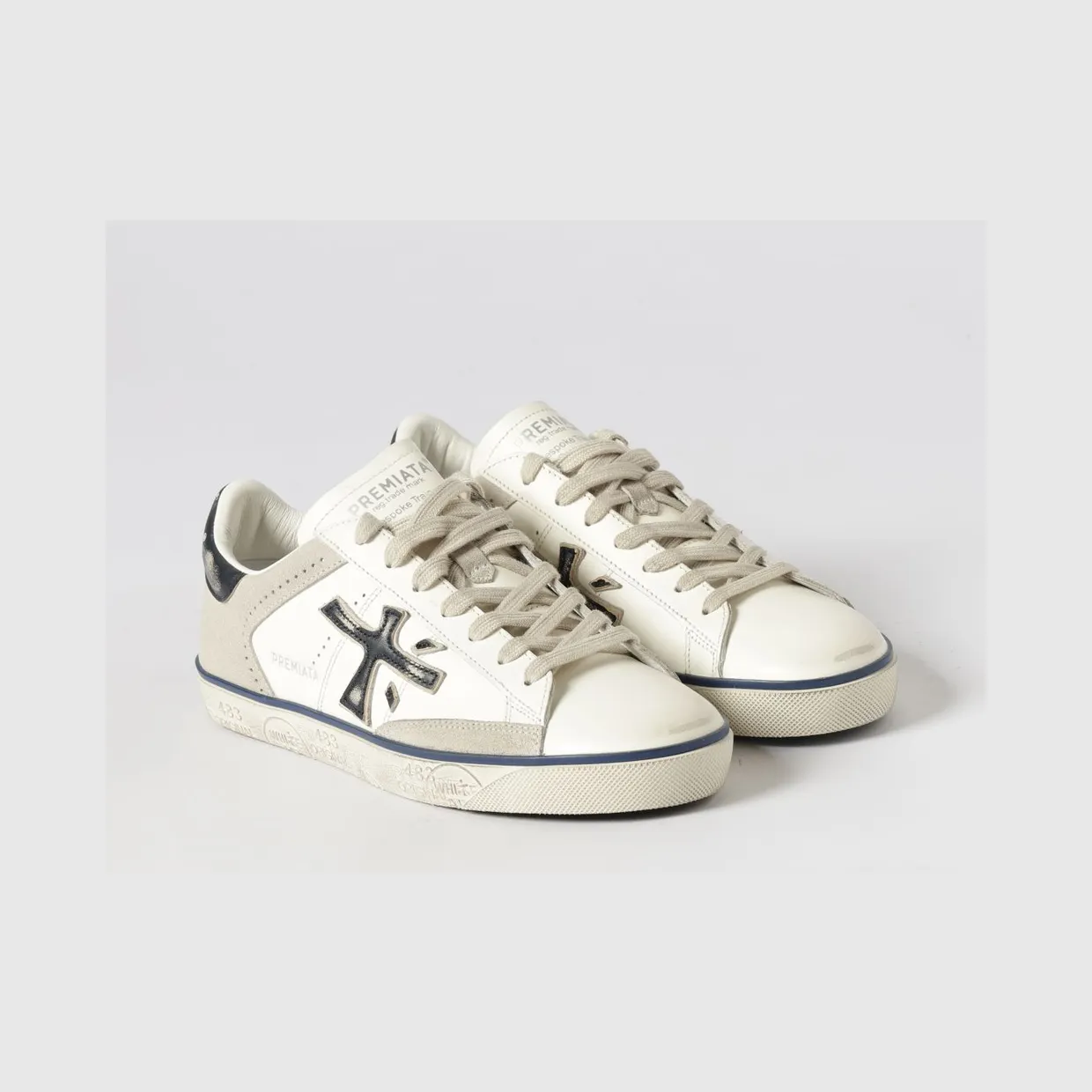 Premiata Steven Suede Sneakers White 2 (STEVEN7285)