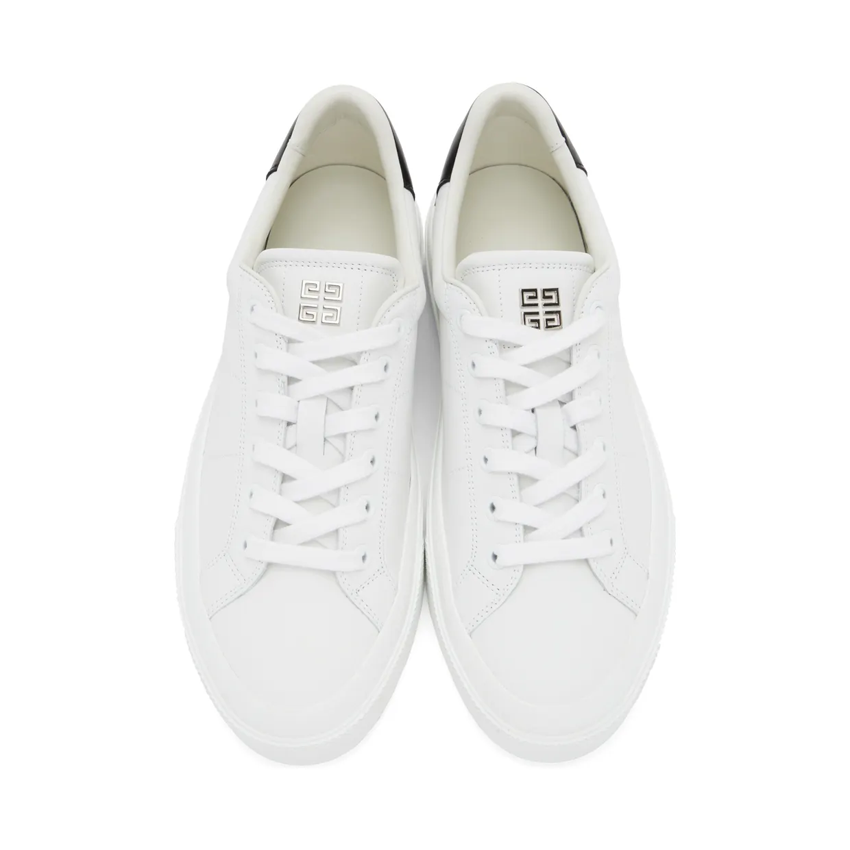 Givenchy White & Navy City Sneakers (BH005VH118) (5)