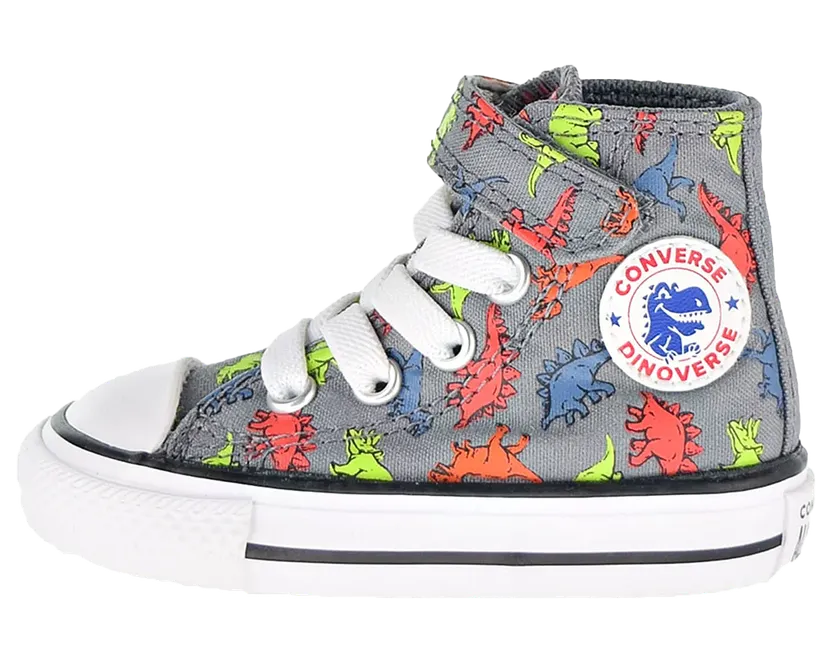 Converse Dinoverse Hook and Loop Chuck Taylor All Star High Top Cool Grey/black/white (766202C)