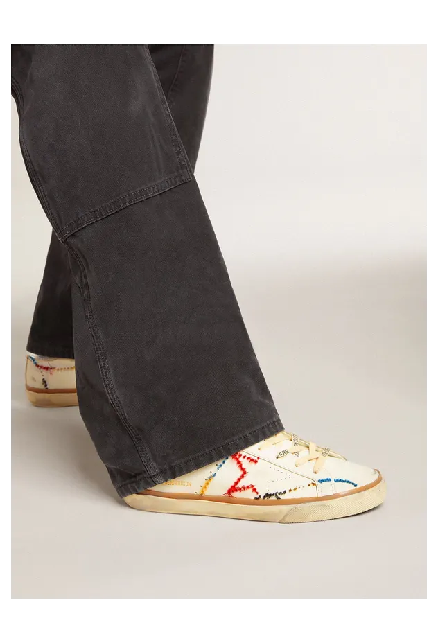 Golden Goose Women’S Super-Star Ltd With Perforated Star And Metallic Leather Heel Tab (GWF00843.F006671.10449) (3)