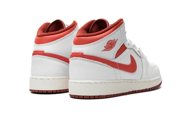 AIR Jordan 1 MID SE GS “WHITE DUNE RED” (FJ3464-160)
