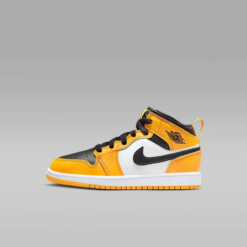 Jordan 1 Mid Younger Kids’ Yellow (640734-701)