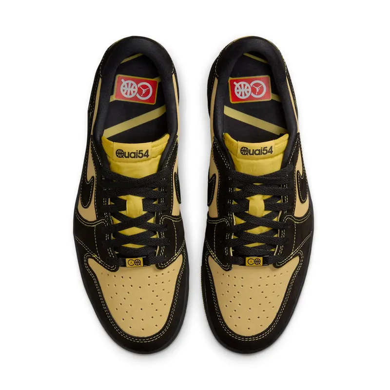 Jordan 1 Retro Low OG Quai 54 Black Tour Yellow Red (IB8836-007)
