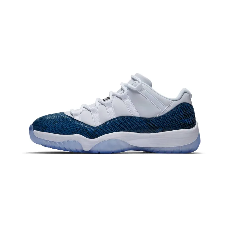 Air Jordan 11 Retro Low Navy Snakeskin “White / Navy / Black” (CD6846-102)