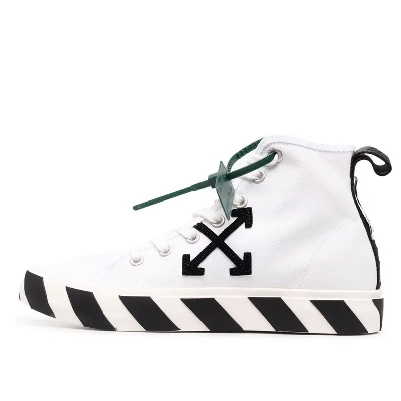 OFF-WHITE Vulc Mid Canvas White Black (OMIA119C99FAB0010110)