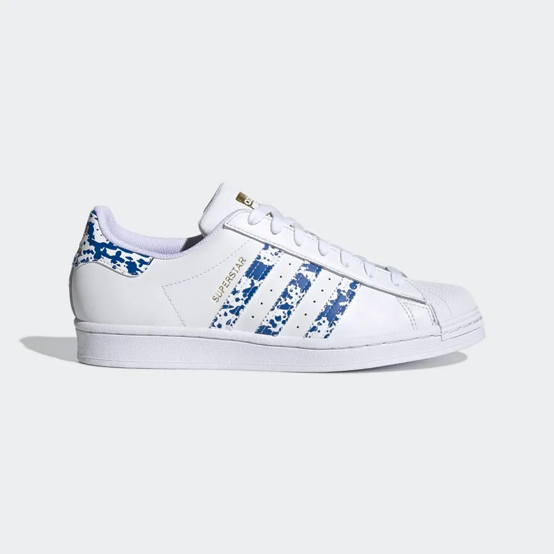 adidas Superstar Cloud White / Blue / Gold Metallic (FY7713)