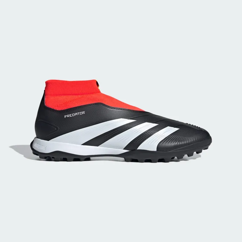adidas Predator 24 League Laceless Turf Core Black Cloud White Solar Red (IG7715)