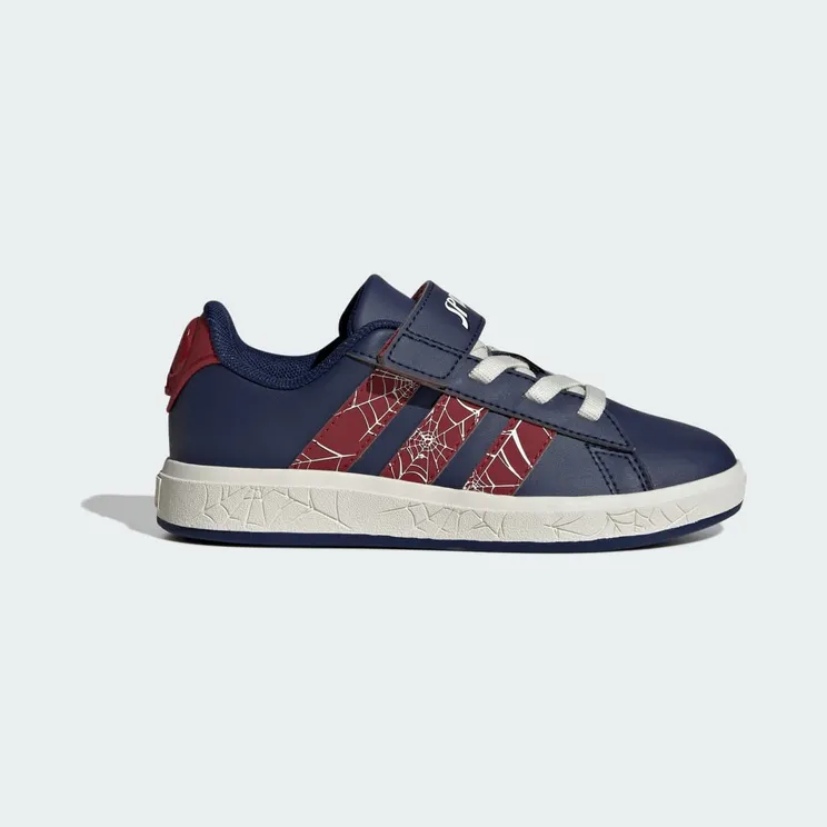 adidas Marvel Spider-man Grand Court “Dark Blue / Active Maroon / Off White” (JS2343)