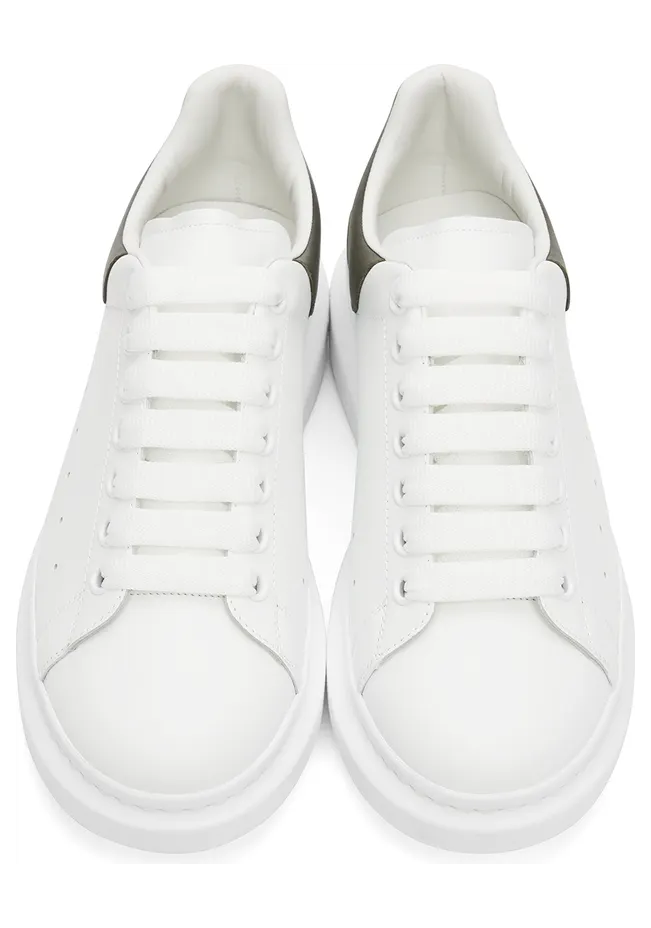 Alexander McQueen White & Grey Oversized Sneakers (553680WIB9Z9055) (5)