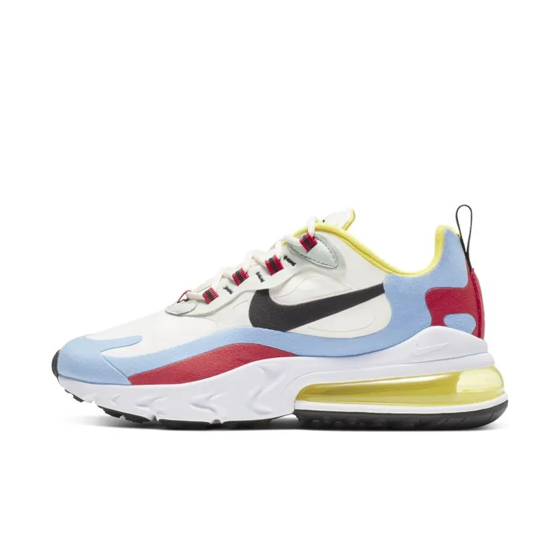 Nike Air Max 270 React Phantom Multi-Color (W) Phantom/Black-Light Blue-University Red-Dynamic Yellow-Pistachio Frost (AT6174-002)