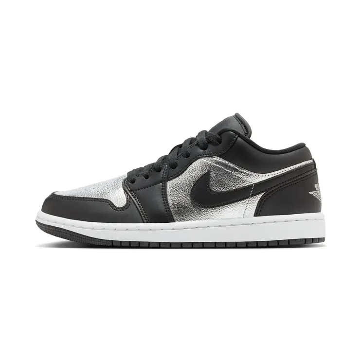 Air Jordan 1 Low Silver Toe “Black / White / Metallic Silver” (DA5551-001)