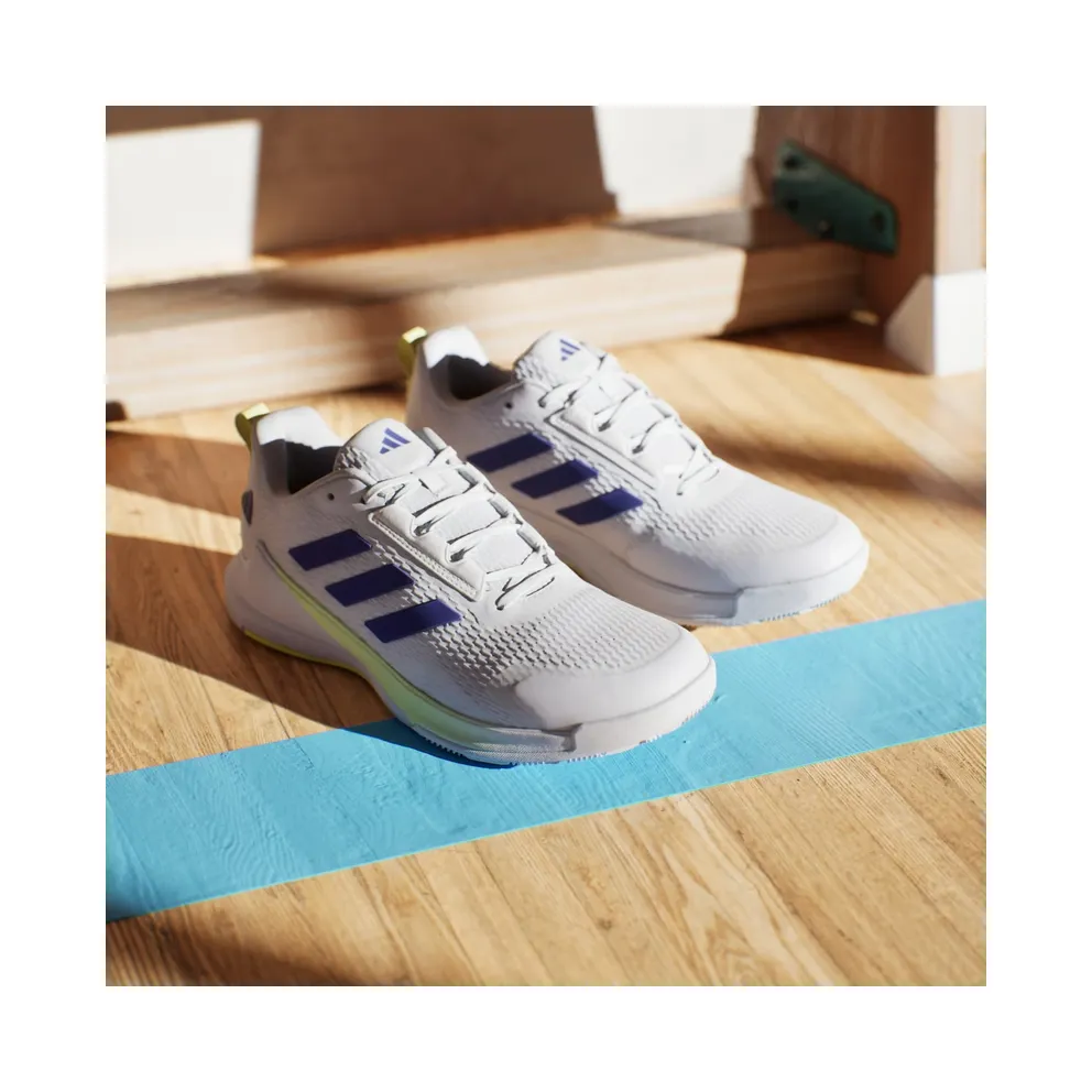 Adidas Novaflight 2 Indoor Cloud White / Pure Purple / Hi-Res Yellow (KJ9635)