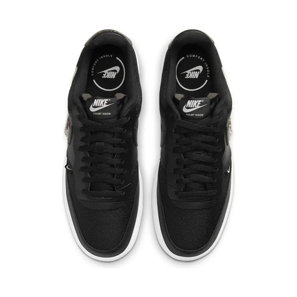 Nike Court Vision Low Premium “Black / Clear / Gum Light Brown” (DJ1974-001)