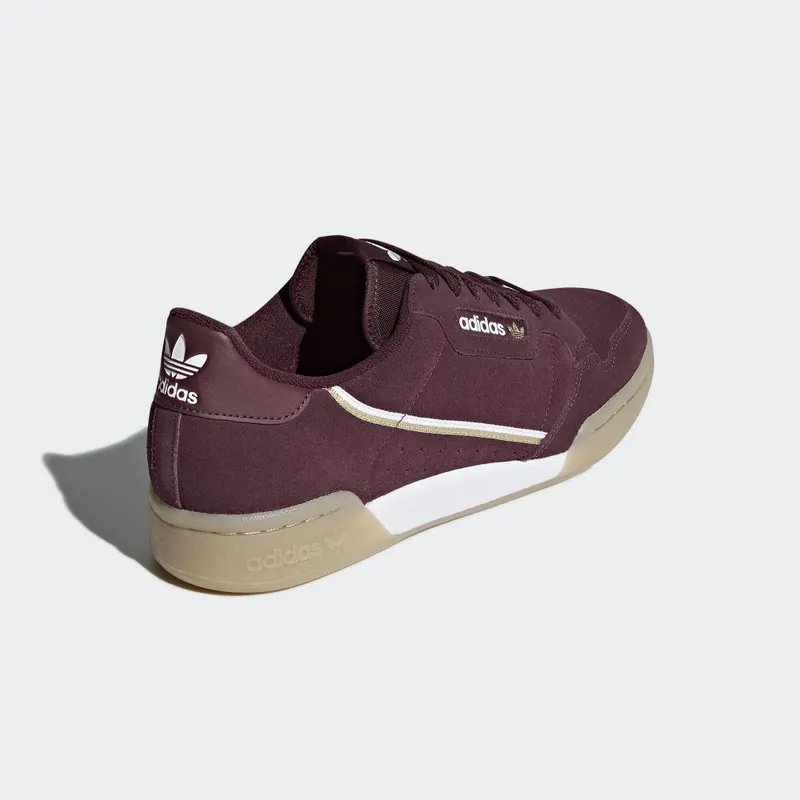 adidas Continental 80 Maroon Cloud White Maroon/Cloud White/Gold Metallic (BD7651)