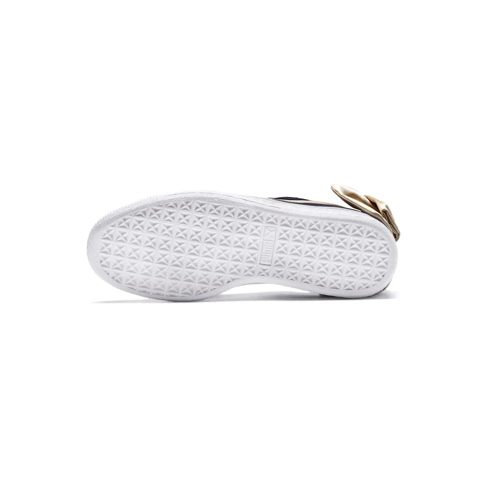 Puma Suede Bow Varsity Peacoat (W) Peacoat/Metallic Gold (367732-02)