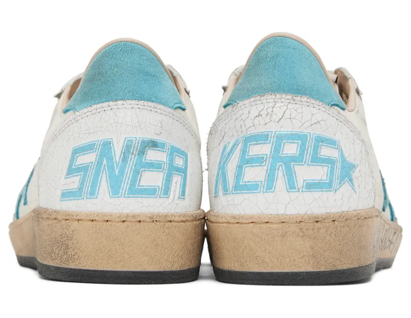 Golden Goose White & Blue Ball Star Low-Top Sneakers (GMF00117.F002508.10891) (2)