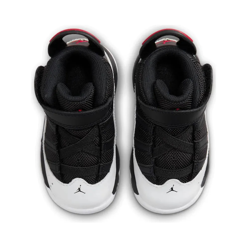 AIR Jordan RETRO 6 RINGS TD “Black White University Red” (323420-067)