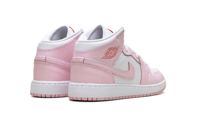 Jordan 1 Mid GS “Pink Foam Fire Red” (DQ8423-608)