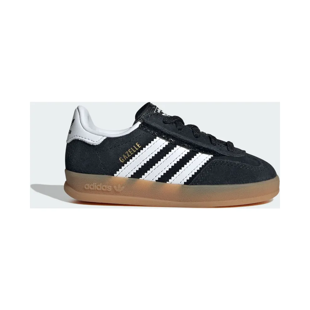 adidas Gazelle Indoor Comfort Closure Black White Gum (IH9131)