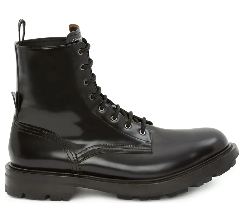 Alexander McQueen Worker Boot Black (651621WHZ801000)