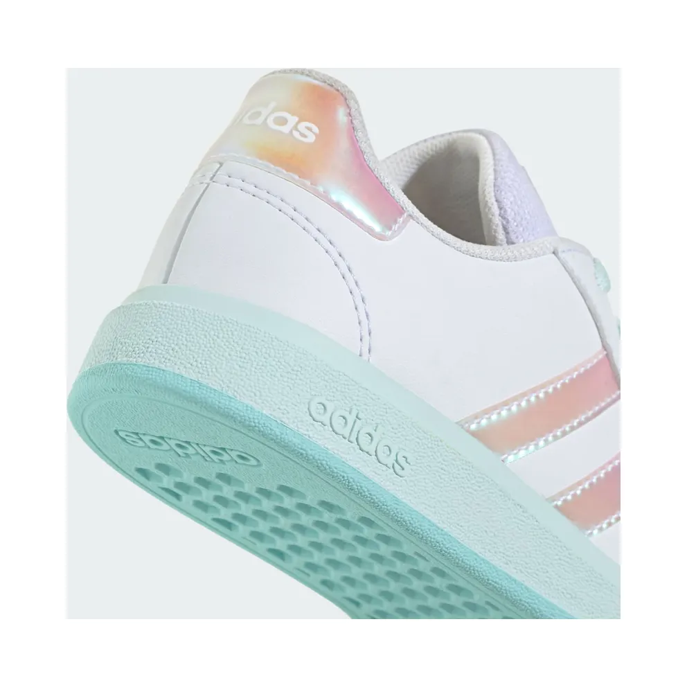 Adidas Grand Court 2.0 GS “Ftwr White / Flash Aqua” (JR6097)