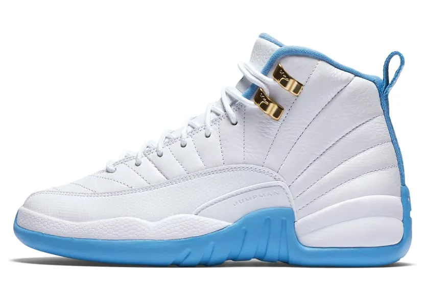 Air Jordan 12 Retro BG White University Blue (510815-127)