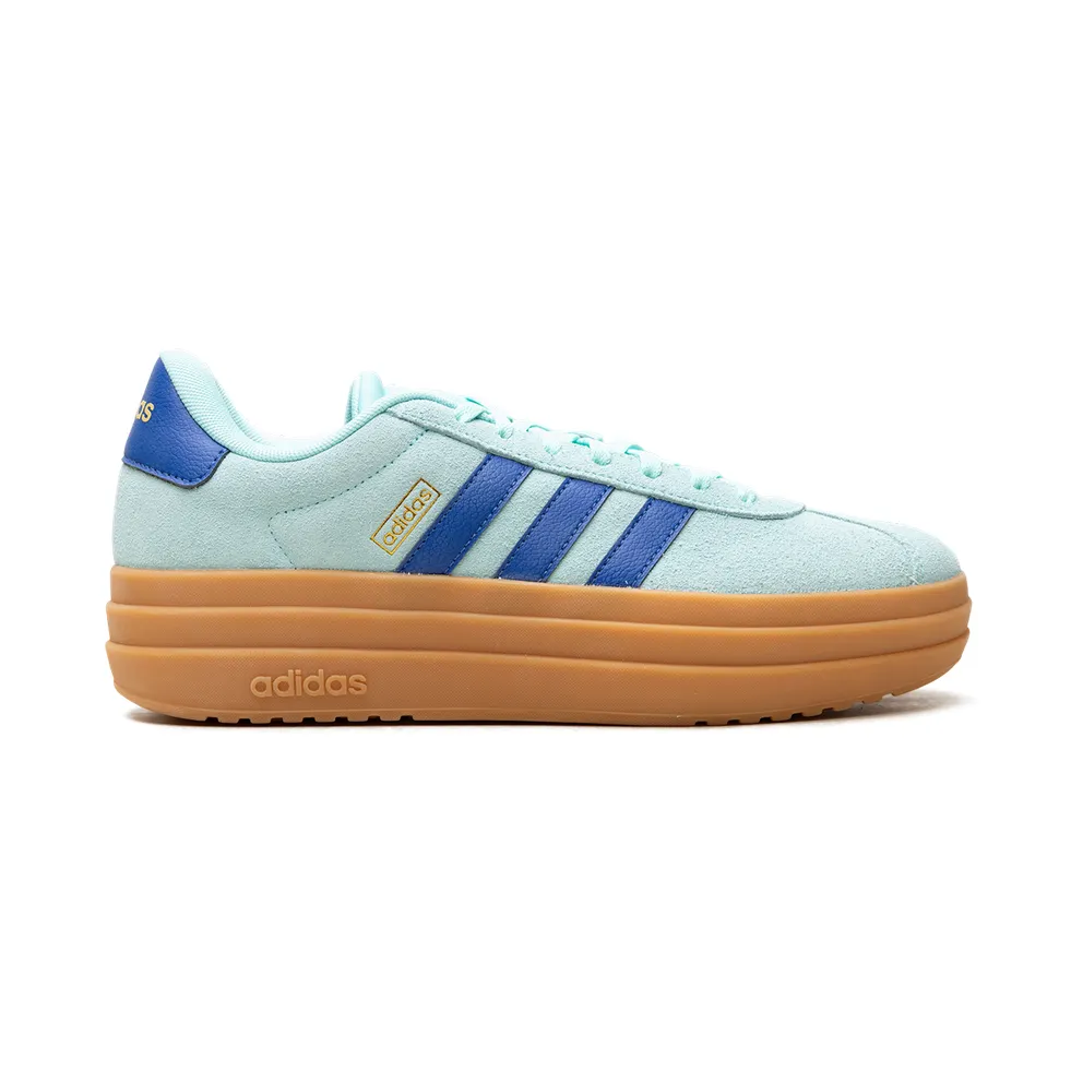 Adidas VL Court Bold Tennis Shoes “Flash Aqua / Royal Blue / Gold Metallic” (JS3813)