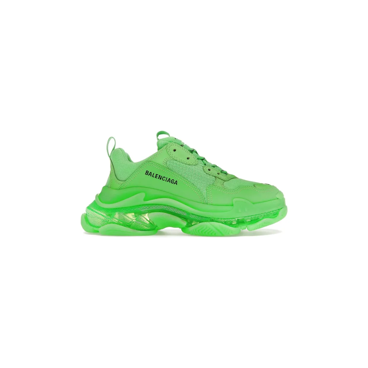 Balenciaga Triple S Soft Neon Green Clear Sole (W) (544351W2CF13801)