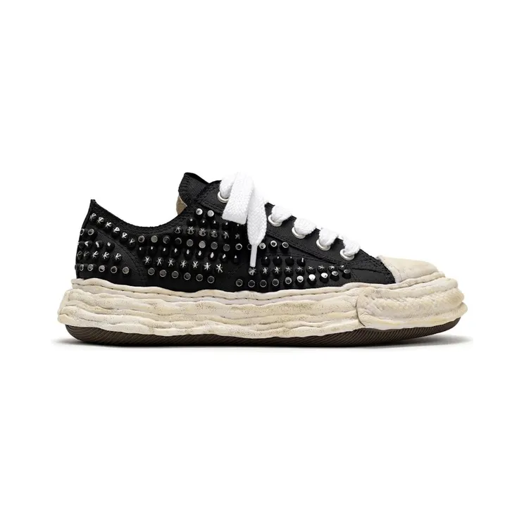 Maison Mihara Yasuhiro Peterson 23 OG Sole Studded Canvas Low Black White (A15FW721-BLK)