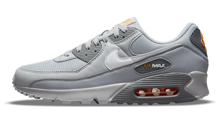 Nike Air Max 90 Orange “Wolf Grey / Kumquat / Cool Grey / White” (DR0145-001)