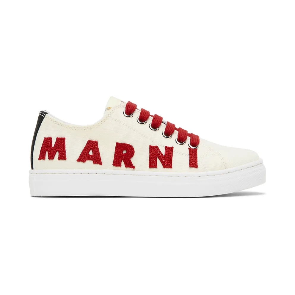 Marni Kids Off-White Logo Sneakers (70404)