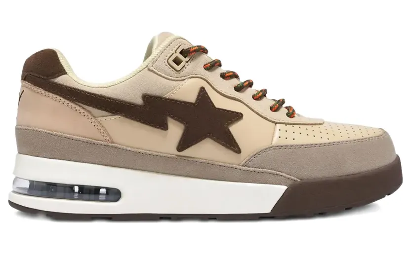 A BATHING APE® Bape Road Sta 1 low-top sneakers met sterdetail – Beige (1J80191062BEI)