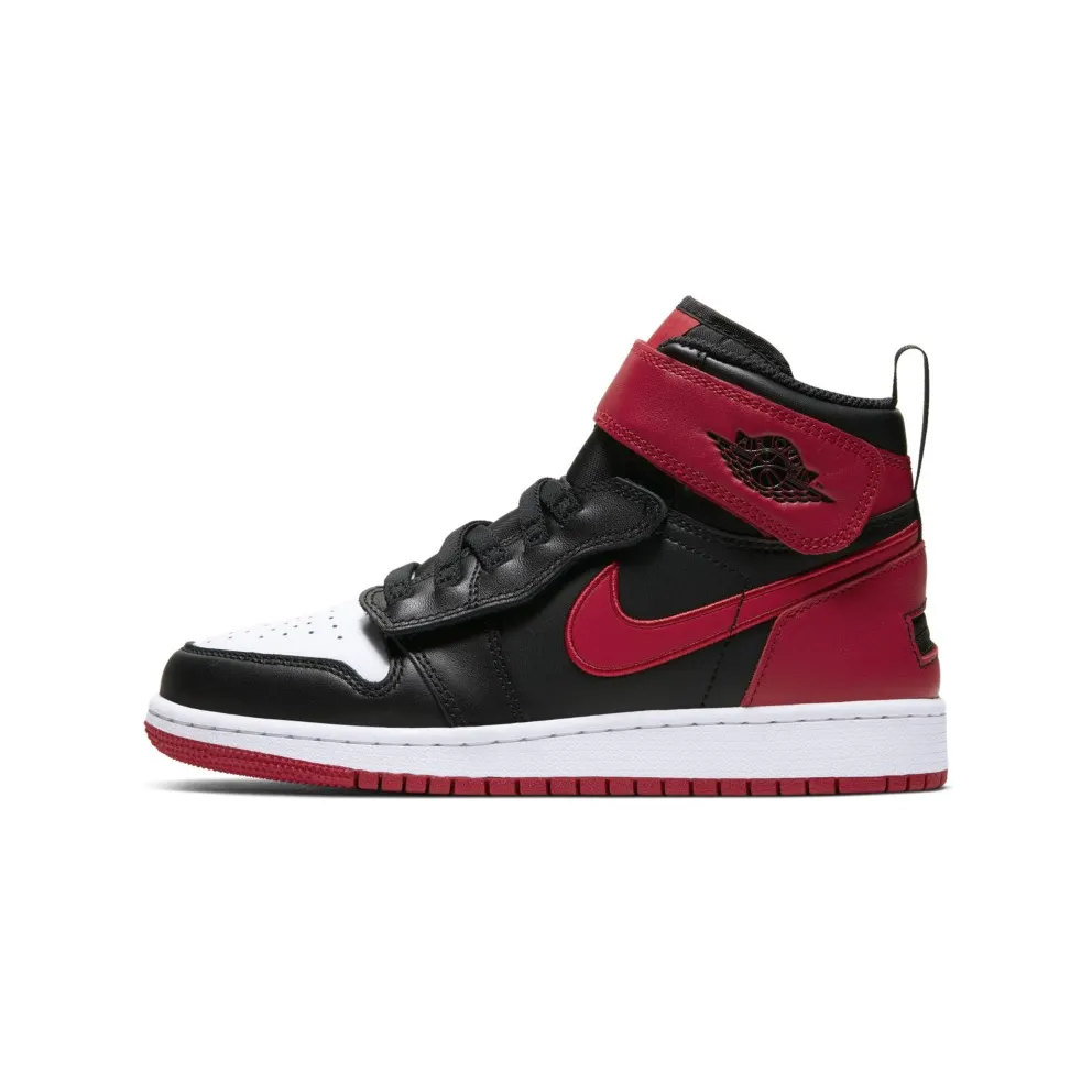 Jordan 1 Flyease Bred White Toe (GS) Black/Gym Red-White-Black (CT4897-001)