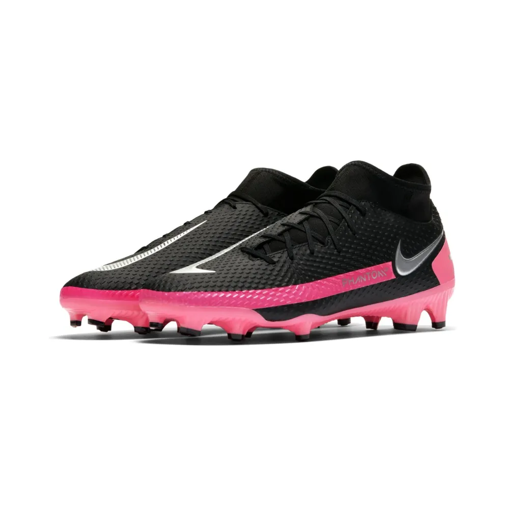Nike Phantom GT Academy DF MG Black Pink Blast (Kids) Black/Pink Blast-Metallic Silver (CW6694-006)