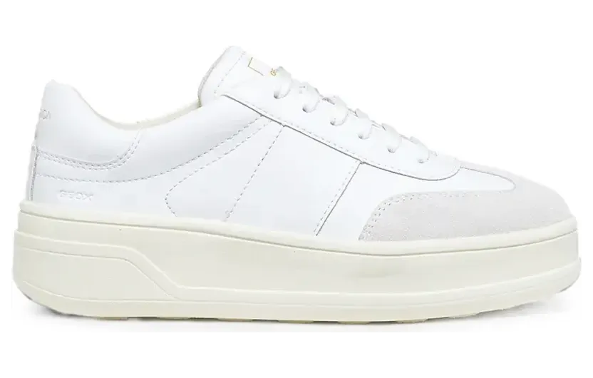 Geox Spherica Ecub-2 sneakers met plateauzool – Wit (D65WVA09B22)
