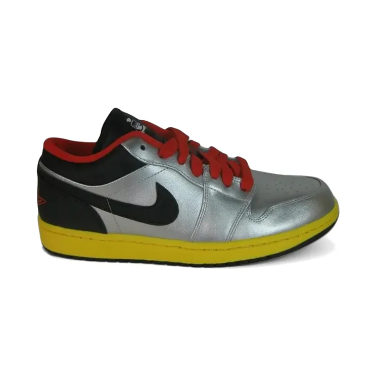 Jordan 1 Low Silver Black Yellow (553558-023)