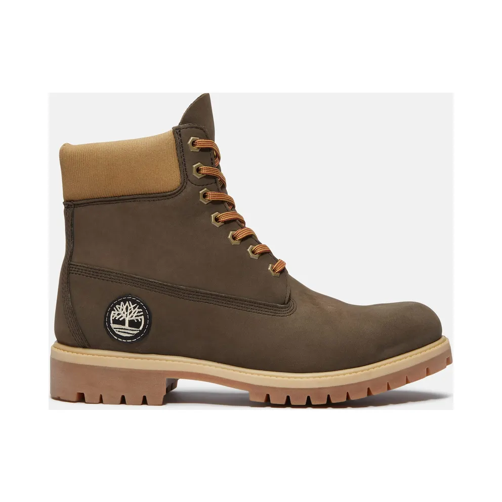 Timberland 6″ Premium Waterproof Boot Dark Brown Olive Nubuck (TB0A2P6W-A4J)
